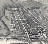 1897 Panoramic Map of Marquette Michigan Lake Superior