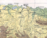 1899 Map of Puerto Rico Showing Distribution of Crop Lands
