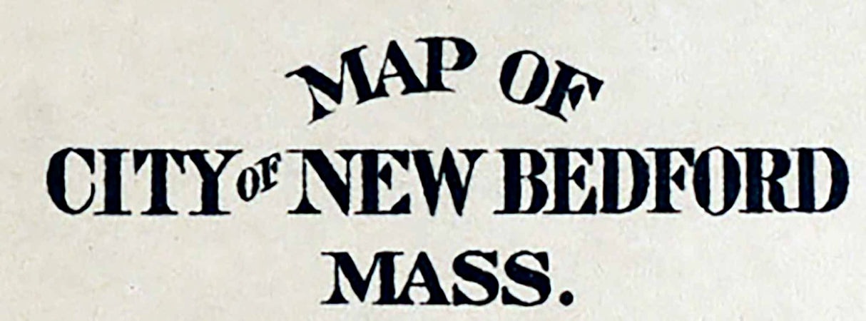 1911 Map of the Town of New Bedford Massachusetts