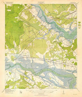 1919 Topo Map of Johns Island South Carolina Quadrangle