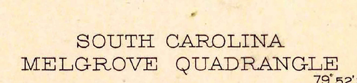 1919 Topo Map of Melgrove South Carolina Quadrangle