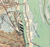 1940 Topo Map of Mobile Alabama Quadrangle