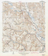 1942 Topo Map of Kushla Alabama Quadrangle