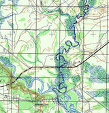 1944 Topo Map of Muscogee Alabama Quadrangle