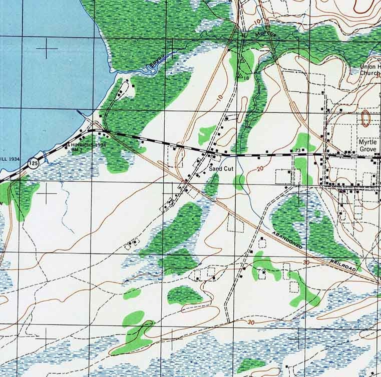 1944 Topo Map of West Pensacola Florida Quadrangle