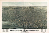 1880 Panoramic Map of Buffalo New York