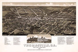 1885 Panoramic Map of Thomasville Georgia Thomas County