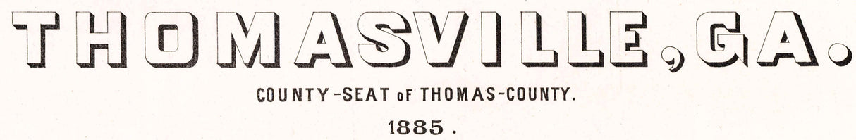 1885 Panoramic Map of Thomasville Georgia Thomas County