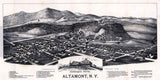 1890 Panoramic Map of Altamont New York