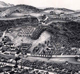 1890 Panoramic Map of Altamont New York