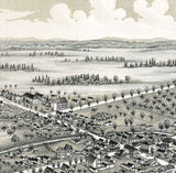 1899 Panoramic Map of West Chazy New York