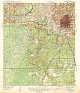 1942 Topo Map of Tallahassee Florida Quadrangle