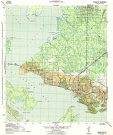 1943 Topo Map of Panama City Florida Quadrangle