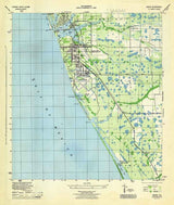 1944 Topo Map of Venice Florida Quadrangle