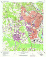 1956 Topo Map of Macon West Georgia Quadrangle