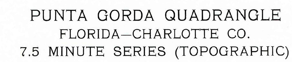 1957 Topo Map of Punta Gorda Florida Quadrangle