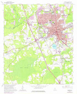 1961 Topo Map of Valdosta Georgia Quadrangle