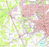 1961 Topo Map of Valdosta Georgia Quadrangle