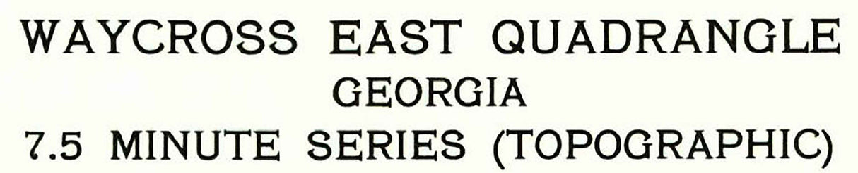 1967 Topo Map of Waycross East Georgia Quadrangle