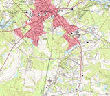 1971 Topo Map of Swainsboro Georgia Quadrangle Evergreen Forest Land