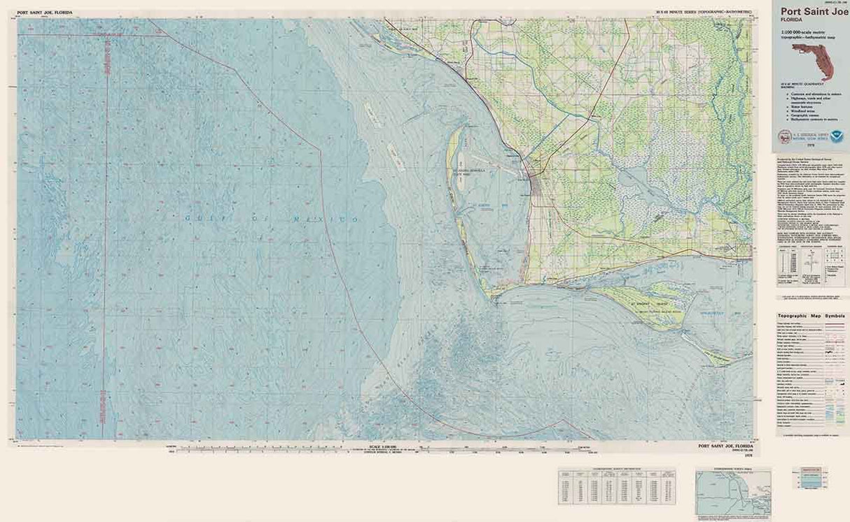 1978 Nautical Map of Port Saint Joe Florida