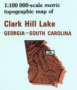 1980 Topo Map of Clark Hill Lake Georgia Quadrangle