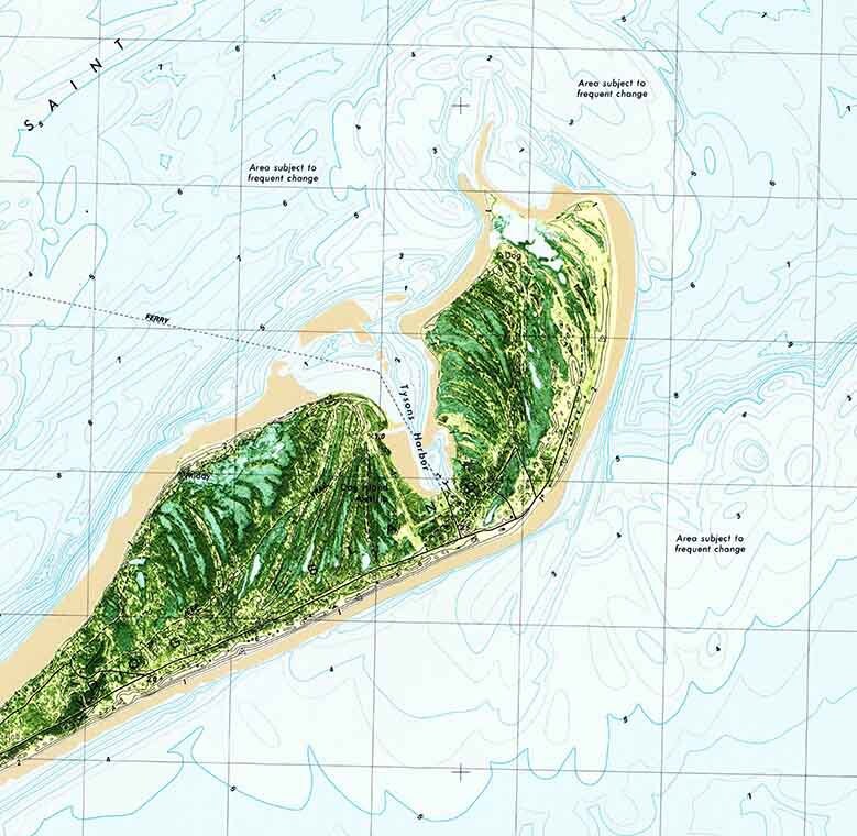 1982 Topo Map of Dog Island Florida Quadrangle