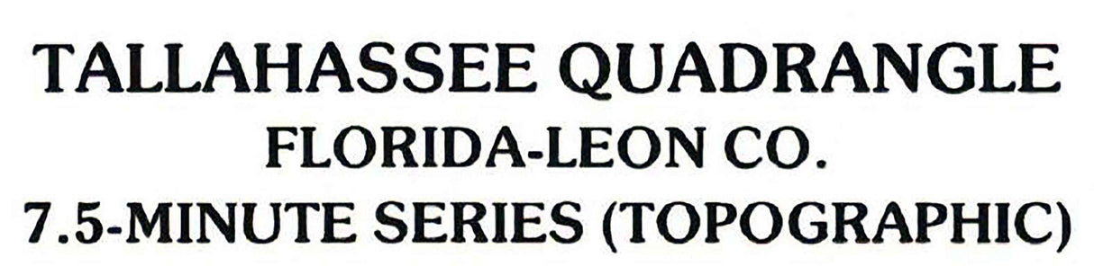 1999 Topo Map of Tallahassee Florida Quadrangle City of Tallahassee