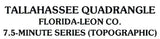 1999 Topo Map of Tallahassee Florida Quadrangle City of Tallahassee