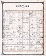 1884 Map of Bonaville Township McPherson County Kansas