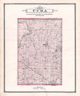 1885 Map of Cuba Township Lake County Illinois