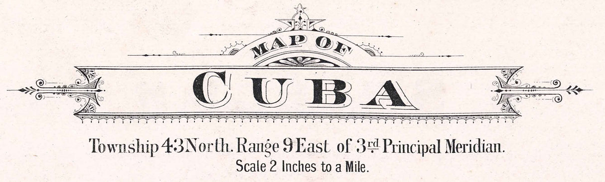 1885 Map of Cuba Township Lake County Illinois