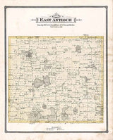 1885 Map of East Antioch Township Lake County Illinois