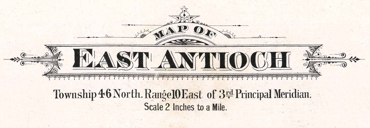 1885 Map of East Antioch Township Lake County Illinois