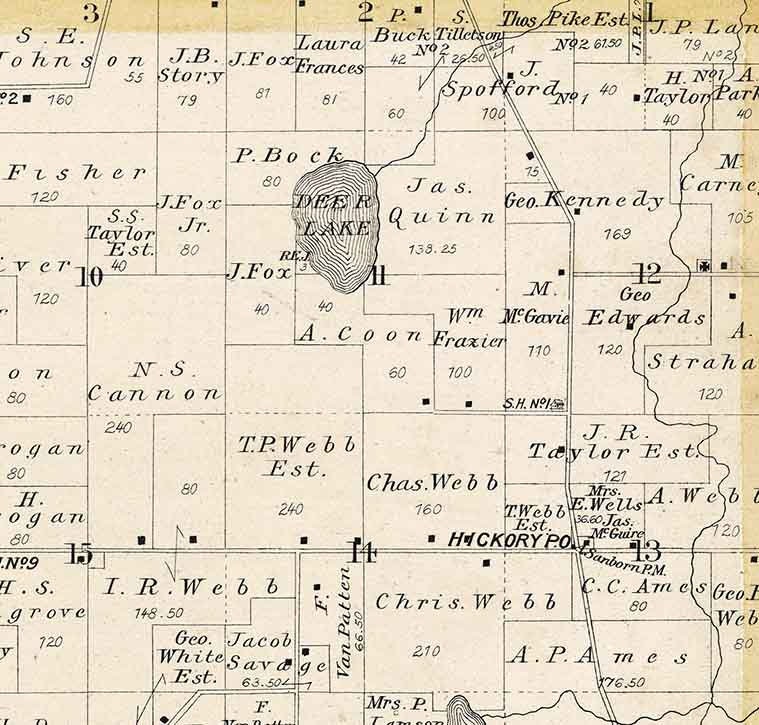 1885 Map of East Antioch Township Lake County Illinois