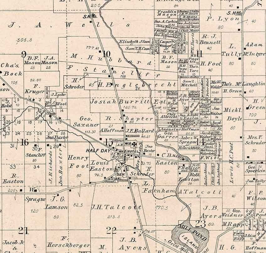 1885 Map of Vernon Township Lake County Illinois