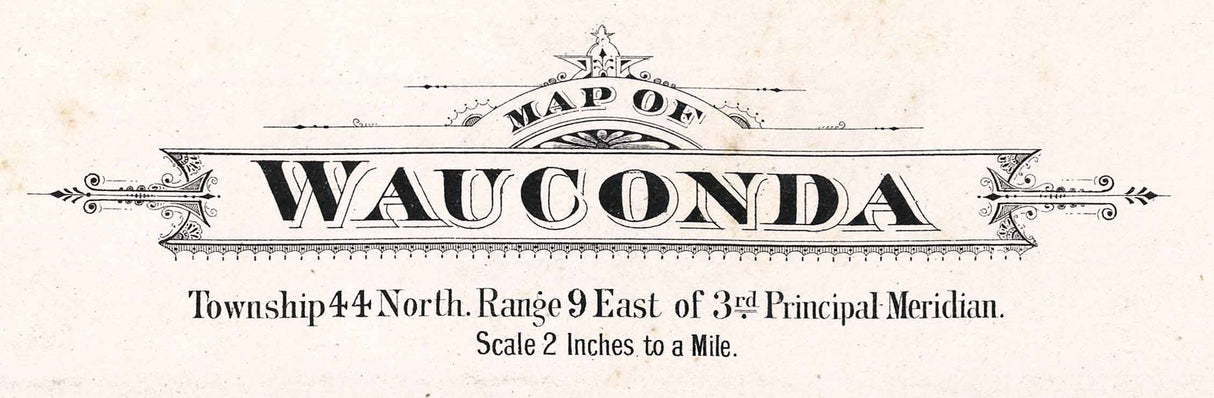 1885 Map of Wauconda Township Lake County Illinois