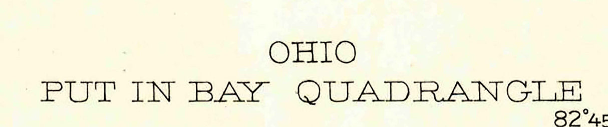 1903 Topo Map of Put In Bay Ohio Quadrangle Lake Erie