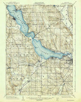 1904 Topo Map of Chautauqua New York Quadrangle Lake Chautauqua