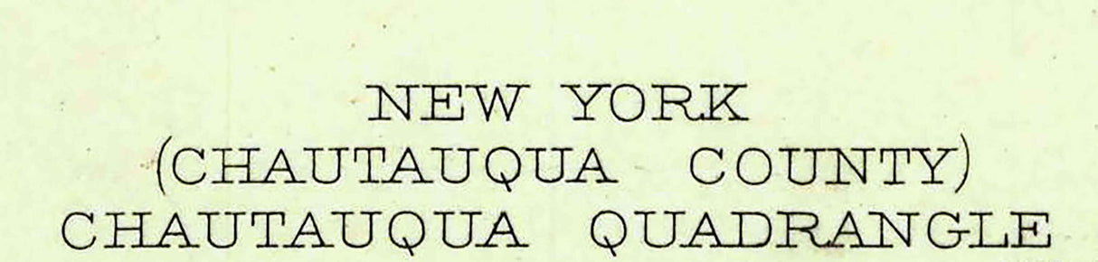 1904 Topo Map of Chautauqua New York Quadrangle Lake Chautauqua