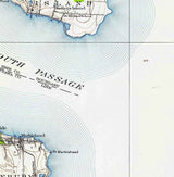 1916 Topo Map of Kelleys Island Ohio Quadrangle Lake Erie