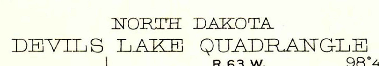 1931 Topo Map of Devils Lake North Dakota Quadrangle