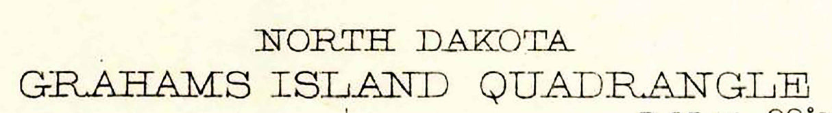 1932 Topo Map of Grahams Island North Dakota Quadrangle