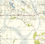 1932 Topo Map of Grahams Island North Dakota Quadrangle