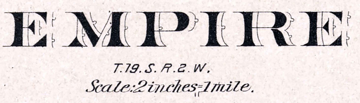 1884 Map of Empire Township McPherson County Kansas
