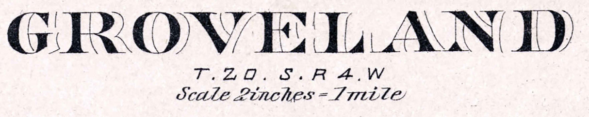 1884 Map of Groveland Township McPherson County Kansas