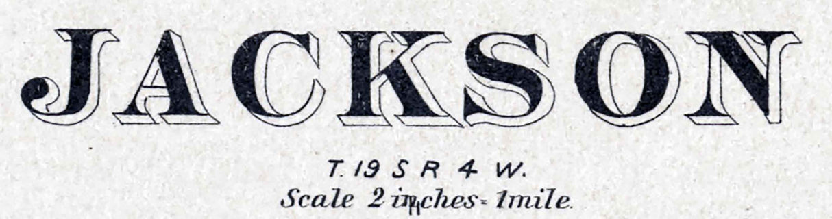 1884 Map of Jackson Township McPherson County Kansas