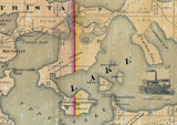 1878 Map of Lake Minnetonka Minnesota