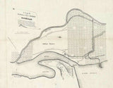 1858 Map of the Town of Huron Michigan