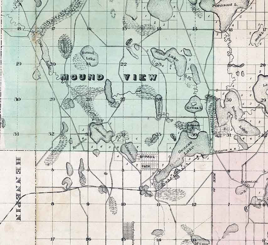1879 Map of Ramsey County Minnesota
